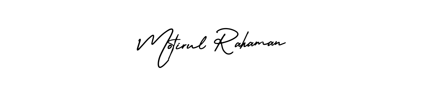 You should practise on your own different ways (AmerikaSignatureDemo-Regular) to write your name (Motirul Rahaman) in signature. don't let someone else do it for you. Motirul Rahaman signature style 3 images and pictures png