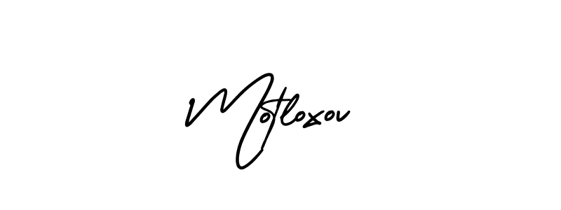 The best way (AmerikaSignatureDemo-Regular) to make a short signature is to pick only two or three words in your name. The name Motloxov include a total of six letters. For converting this name. Motloxov signature style 3 images and pictures png