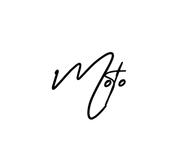Make a beautiful signature design for name Moto. With this signature (AmerikaSignatureDemo-Regular) style, you can create a handwritten signature for free. Moto signature style 3 images and pictures png
