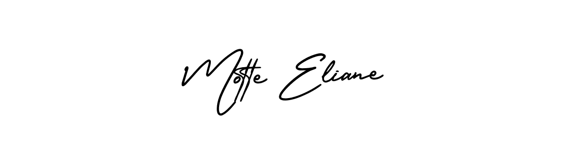 Design your own signature with our free online signature maker. With this signature software, you can create a handwritten (AmerikaSignatureDemo-Regular) signature for name Motte Eliane. Motte Eliane signature style 3 images and pictures png