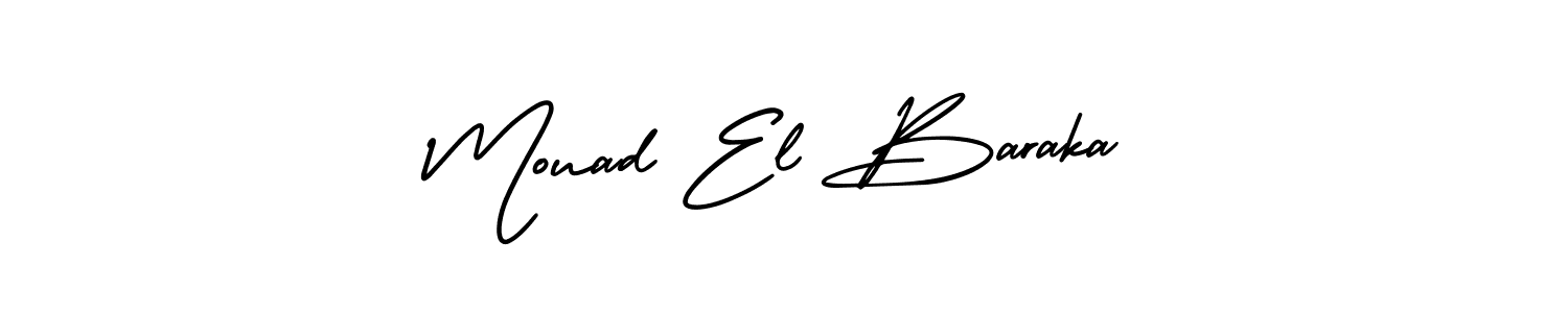 Best and Professional Signature Style for Mouad El Baraka. AmerikaSignatureDemo-Regular Best Signature Style Collection. Mouad El Baraka signature style 3 images and pictures png
