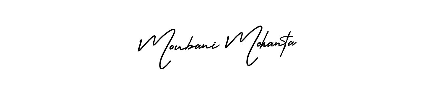 Make a short Moubani Mohanta signature style. Manage your documents anywhere anytime using AmerikaSignatureDemo-Regular. Create and add eSignatures, submit forms, share and send files easily. Moubani Mohanta signature style 3 images and pictures png