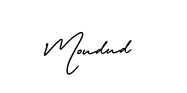 How to make Moudud name signature. Use AmerikaSignatureDemo-Regular style for creating short signs online. This is the latest handwritten sign. Moudud signature style 3 images and pictures png