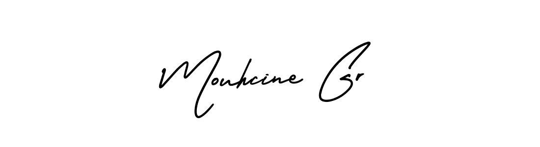 This is the best signature style for the Mouhcine Gr name. Also you like these signature font (AmerikaSignatureDemo-Regular). Mix name signature. Mouhcine Gr signature style 3 images and pictures png