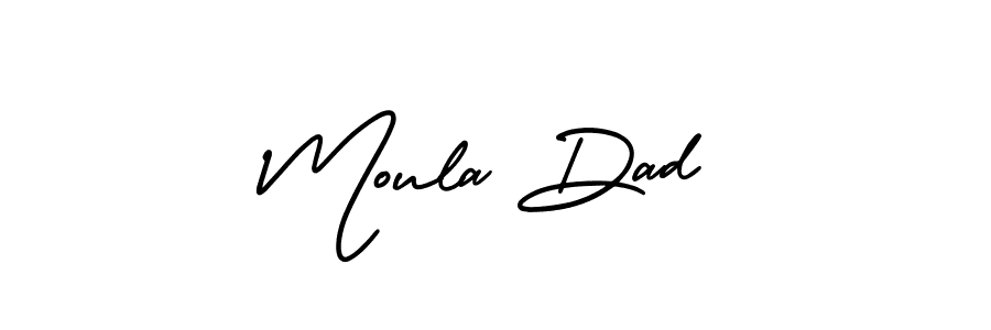 if you are searching for the best signature style for your name Moula Dad. so please give up your signature search. here we have designed multiple signature styles  using AmerikaSignatureDemo-Regular. Moula Dad signature style 3 images and pictures png