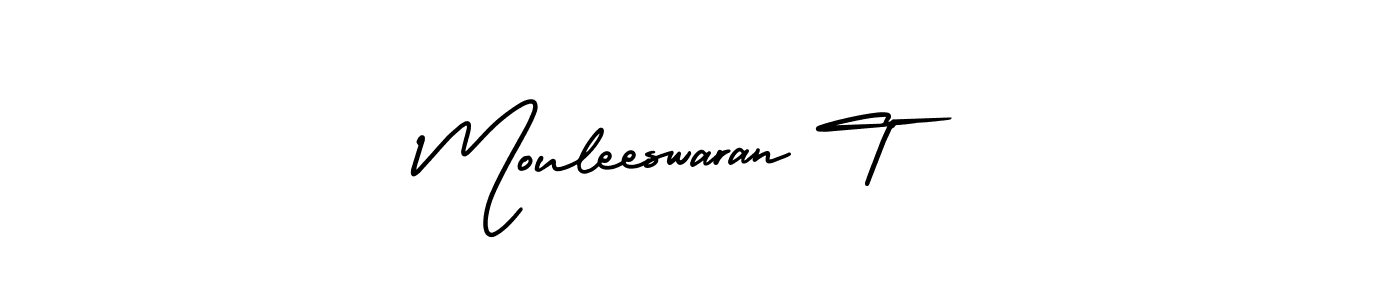 AmerikaSignatureDemo-Regular is a professional signature style that is perfect for those who want to add a touch of class to their signature. It is also a great choice for those who want to make their signature more unique. Get Mouleeswaran T name to fancy signature for free. Mouleeswaran T signature style 3 images and pictures png