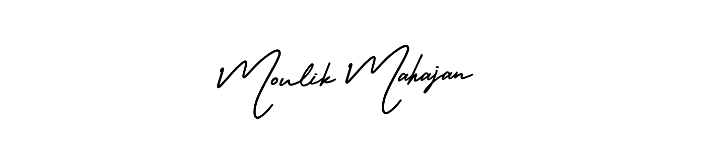 Also we have Moulik Mahajan name is the best signature style. Create professional handwritten signature collection using AmerikaSignatureDemo-Regular autograph style. Moulik Mahajan signature style 3 images and pictures png