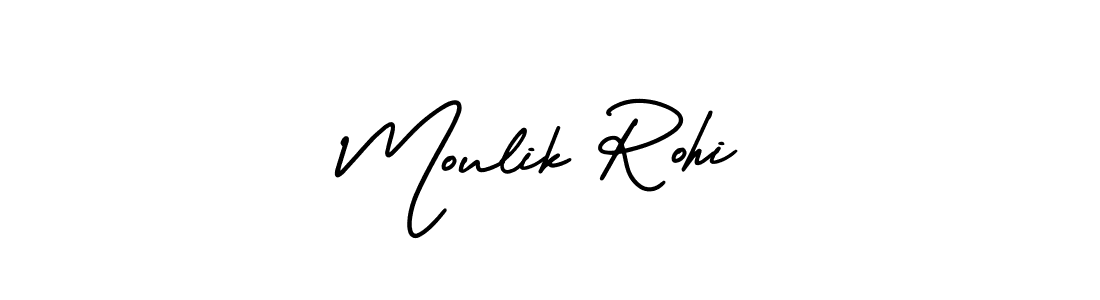 It looks lik you need a new signature style for name Moulik Rohi. Design unique handwritten (AmerikaSignatureDemo-Regular) signature with our free signature maker in just a few clicks. Moulik Rohi signature style 3 images and pictures png