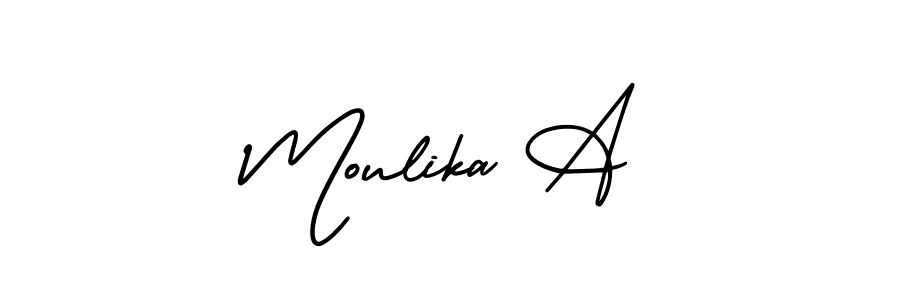 Check out images of Autograph of Moulika A name. Actor Moulika A Signature Style. AmerikaSignatureDemo-Regular is a professional sign style online. Moulika A signature style 3 images and pictures png