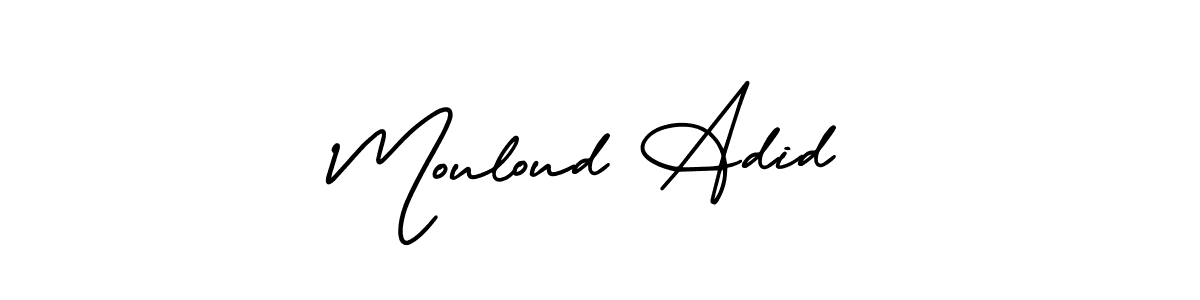 Best and Professional Signature Style for Mouloud Adid. AmerikaSignatureDemo-Regular Best Signature Style Collection. Mouloud Adid signature style 3 images and pictures png