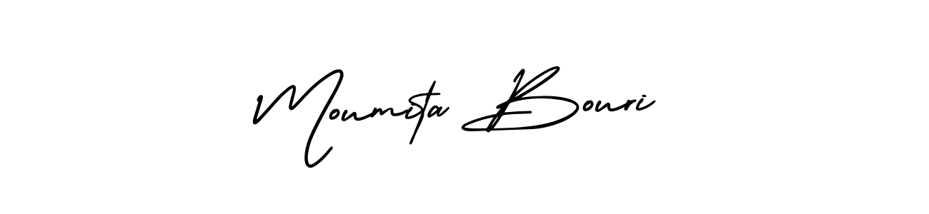 How to make Moumita Bouri signature? AmerikaSignatureDemo-Regular is a professional autograph style. Create handwritten signature for Moumita Bouri name. Moumita Bouri signature style 3 images and pictures png