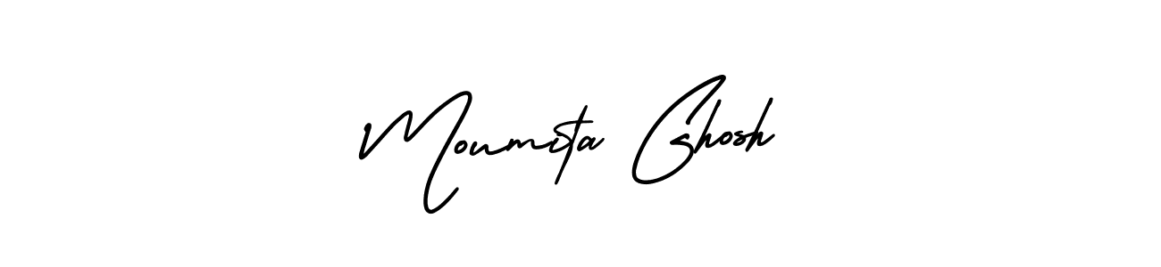 Make a beautiful signature design for name Moumita Ghosh. With this signature (AmerikaSignatureDemo-Regular) style, you can create a handwritten signature for free. Moumita Ghosh signature style 3 images and pictures png