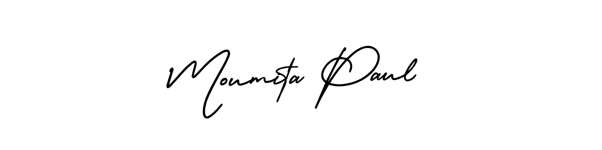 How to make Moumita Paul name signature. Use AmerikaSignatureDemo-Regular style for creating short signs online. This is the latest handwritten sign. Moumita Paul signature style 3 images and pictures png