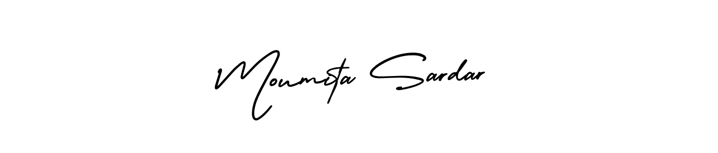 This is the best signature style for the Moumita Sardar name. Also you like these signature font (AmerikaSignatureDemo-Regular). Mix name signature. Moumita Sardar signature style 3 images and pictures png