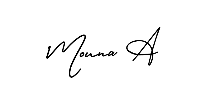 Check out images of Autograph of Mouna A name. Actor Mouna A Signature Style. AmerikaSignatureDemo-Regular is a professional sign style online. Mouna A signature style 3 images and pictures png