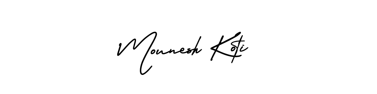 It looks lik you need a new signature style for name Mounesh Koti. Design unique handwritten (AmerikaSignatureDemo-Regular) signature with our free signature maker in just a few clicks. Mounesh Koti signature style 3 images and pictures png