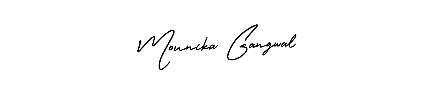 Best and Professional Signature Style for Mounika Gangwal. AmerikaSignatureDemo-Regular Best Signature Style Collection. Mounika Gangwal signature style 3 images and pictures png