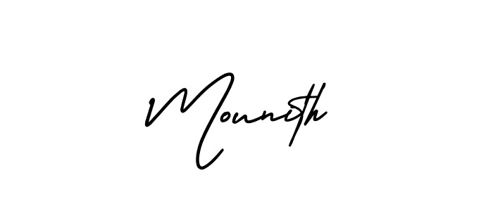 Also we have Mounith name is the best signature style. Create professional handwritten signature collection using AmerikaSignatureDemo-Regular autograph style. Mounith signature style 3 images and pictures png