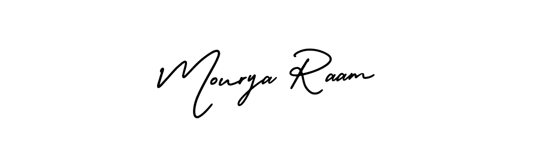Make a beautiful signature design for name Mourya Raam. With this signature (AmerikaSignatureDemo-Regular) style, you can create a handwritten signature for free. Mourya Raam signature style 3 images and pictures png