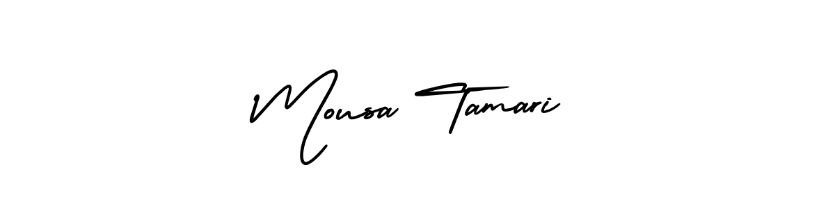 Make a beautiful signature design for name Mousa Tamari. With this signature (AmerikaSignatureDemo-Regular) style, you can create a handwritten signature for free. Mousa Tamari signature style 3 images and pictures png