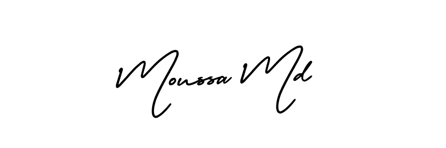 Make a beautiful signature design for name Moussa Md. With this signature (AmerikaSignatureDemo-Regular) style, you can create a handwritten signature for free. Moussa Md signature style 3 images and pictures png