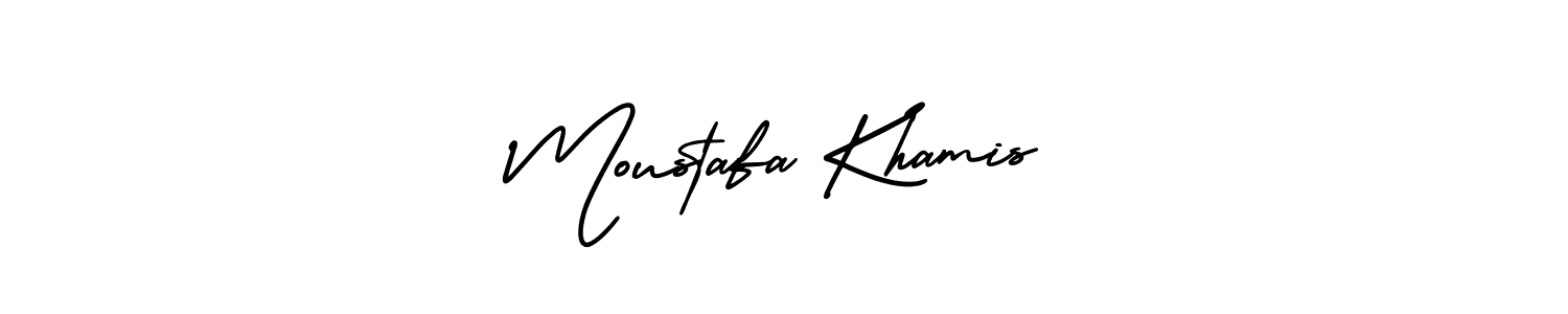 You should practise on your own different ways (AmerikaSignatureDemo-Regular) to write your name (Moustafa Khamis) in signature. don't let someone else do it for you. Moustafa Khamis signature style 3 images and pictures png