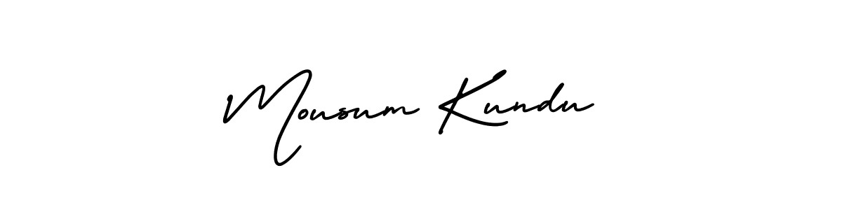 Design your own signature with our free online signature maker. With this signature software, you can create a handwritten (AmerikaSignatureDemo-Regular) signature for name Mousum Kundu. Mousum Kundu signature style 3 images and pictures png