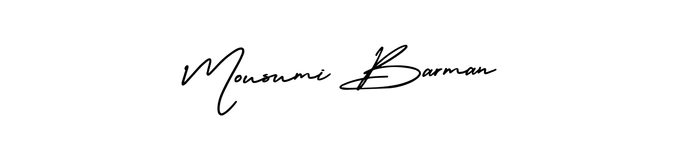 It looks lik you need a new signature style for name Mousumi Barman. Design unique handwritten (AmerikaSignatureDemo-Regular) signature with our free signature maker in just a few clicks. Mousumi Barman signature style 3 images and pictures png