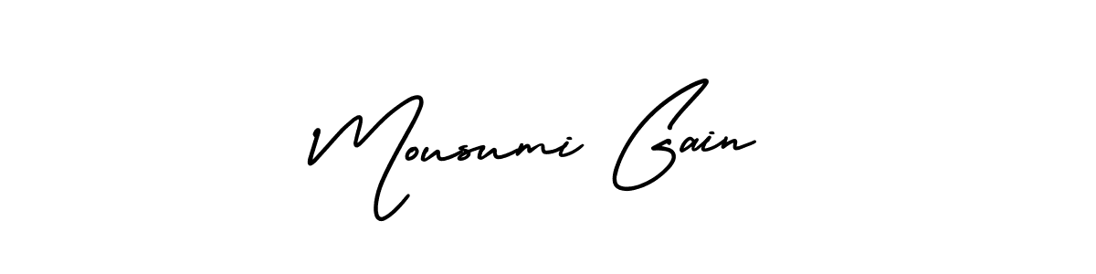 Also You can easily find your signature by using the search form. We will create Mousumi Gain name handwritten signature images for you free of cost using AmerikaSignatureDemo-Regular sign style. Mousumi Gain signature style 3 images and pictures png