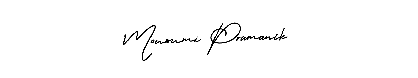Design your own signature with our free online signature maker. With this signature software, you can create a handwritten (AmerikaSignatureDemo-Regular) signature for name Mousumi Pramanik. Mousumi Pramanik signature style 3 images and pictures png