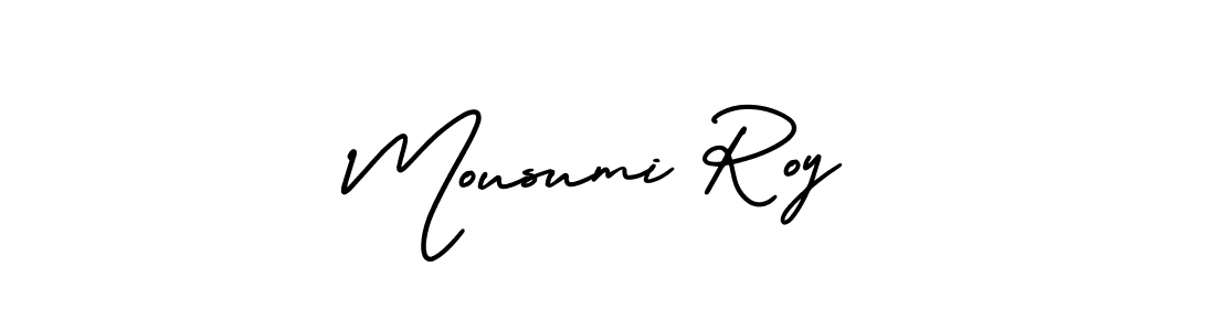 Similarly AmerikaSignatureDemo-Regular is the best handwritten signature design. Signature creator online .You can use it as an online autograph creator for name Mousumi Roy. Mousumi Roy signature style 3 images and pictures png