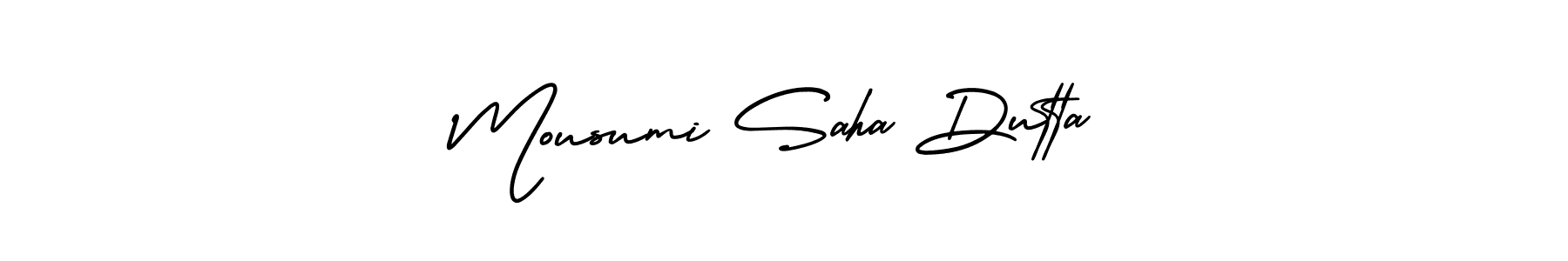 Make a beautiful signature design for name Mousumi Saha Dutta. Use this online signature maker to create a handwritten signature for free. Mousumi Saha Dutta signature style 3 images and pictures png