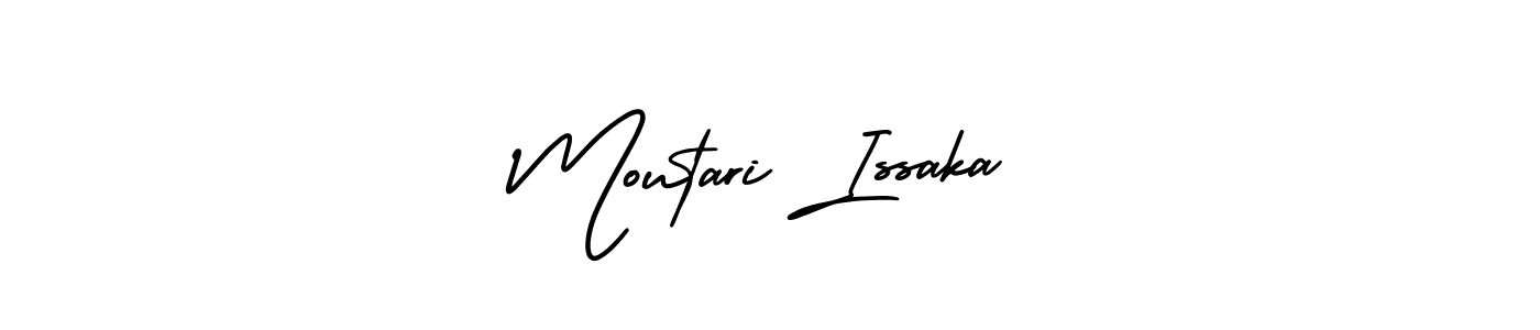 Design your own signature with our free online signature maker. With this signature software, you can create a handwritten (AmerikaSignatureDemo-Regular) signature for name Moutari Issaka. Moutari Issaka signature style 3 images and pictures png
