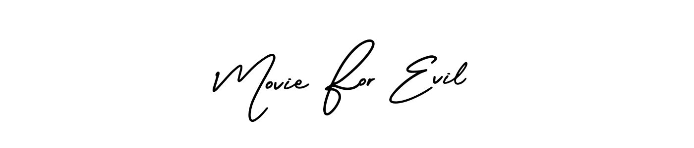 Also we have Movie For Evil name is the best signature style. Create professional handwritten signature collection using AmerikaSignatureDemo-Regular autograph style. Movie For Evil signature style 3 images and pictures png