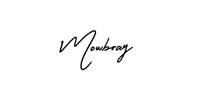 The best way (AmerikaSignatureDemo-Regular) to make a short signature is to pick only two or three words in your name. The name Mowbray include a total of six letters. For converting this name. Mowbray signature style 3 images and pictures png