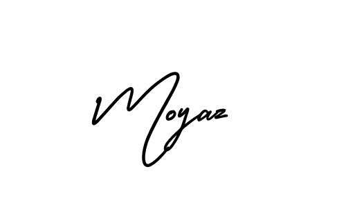 How to make Moyaz name signature. Use AmerikaSignatureDemo-Regular style for creating short signs online. This is the latest handwritten sign. Moyaz signature style 3 images and pictures png