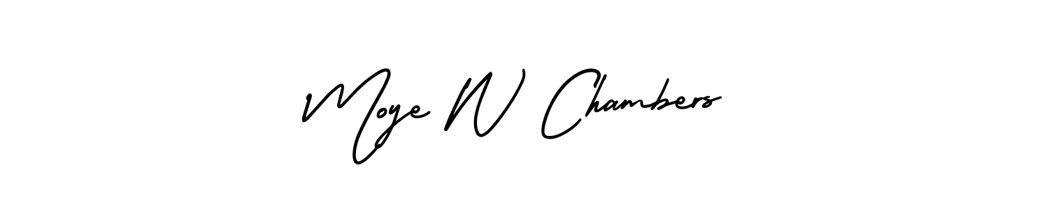 Create a beautiful signature design for name Moye W Chambers. With this signature (AmerikaSignatureDemo-Regular) fonts, you can make a handwritten signature for free. Moye W Chambers signature style 3 images and pictures png