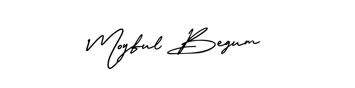 Make a beautiful signature design for name Moyful Begum. With this signature (AmerikaSignatureDemo-Regular) style, you can create a handwritten signature for free. Moyful Begum signature style 3 images and pictures png