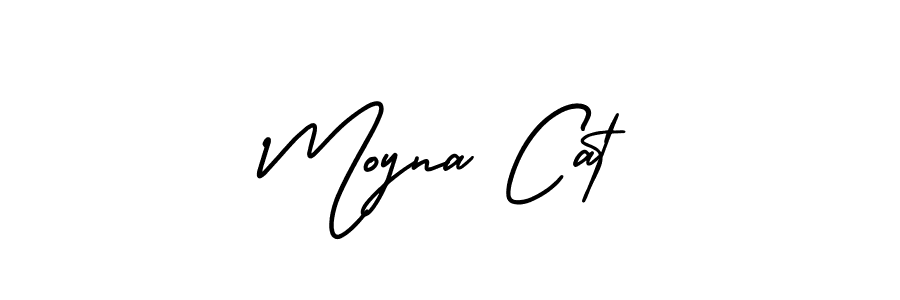 How to make Moyna Cat signature? AmerikaSignatureDemo-Regular is a professional autograph style. Create handwritten signature for Moyna Cat name. Moyna Cat signature style 3 images and pictures png