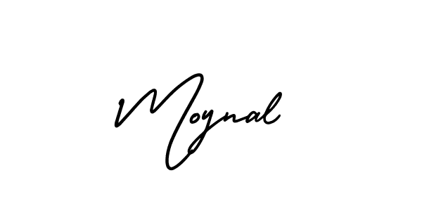 How to make Moynal name signature. Use AmerikaSignatureDemo-Regular style for creating short signs online. This is the latest handwritten sign. Moynal signature style 3 images and pictures png