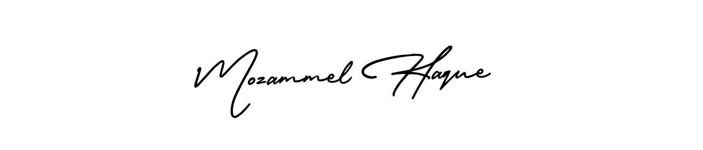 You should practise on your own different ways (AmerikaSignatureDemo-Regular) to write your name (Mozammel Haque) in signature. don't let someone else do it for you. Mozammel Haque signature style 3 images and pictures png