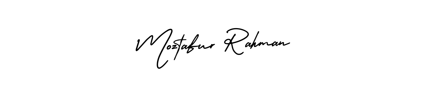 The best way (AmerikaSignatureDemo-Regular) to make a short signature is to pick only two or three words in your name. The name Moztafur Rahman include a total of six letters. For converting this name. Moztafur Rahman signature style 3 images and pictures png