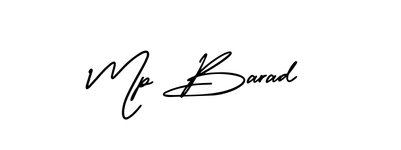 AmerikaSignatureDemo-Regular is a professional signature style that is perfect for those who want to add a touch of class to their signature. It is also a great choice for those who want to make their signature more unique. Get Mp Barad name to fancy signature for free. Mp Barad signature style 3 images and pictures png