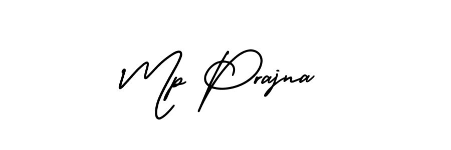 Design your own signature with our free online signature maker. With this signature software, you can create a handwritten (AmerikaSignatureDemo-Regular) signature for name Mp Prajna. Mp Prajna signature style 3 images and pictures png