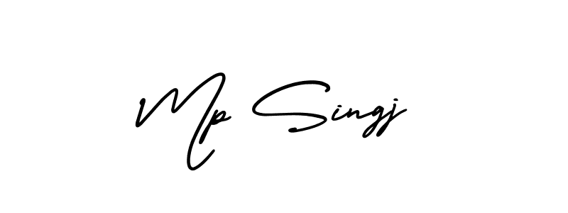 Design your own signature with our free online signature maker. With this signature software, you can create a handwritten (AmerikaSignatureDemo-Regular) signature for name Mp Singj. Mp Singj signature style 3 images and pictures png