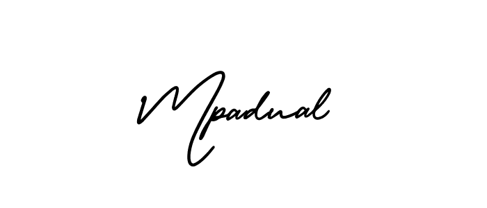How to make Mpadual signature? AmerikaSignatureDemo-Regular is a professional autograph style. Create handwritten signature for Mpadual name. Mpadual signature style 3 images and pictures png