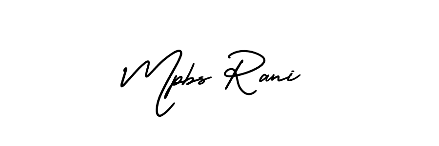 Make a beautiful signature design for name Mpbs Rani. Use this online signature maker to create a handwritten signature for free. Mpbs Rani signature style 3 images and pictures png