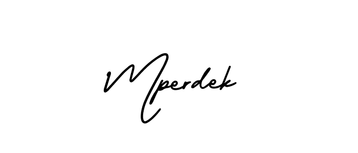 It looks lik you need a new signature style for name Mperdek. Design unique handwritten (AmerikaSignatureDemo-Regular) signature with our free signature maker in just a few clicks. Mperdek signature style 3 images and pictures png