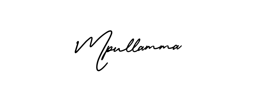 You should practise on your own different ways (AmerikaSignatureDemo-Regular) to write your name (Mpullamma) in signature. don't let someone else do it for you. Mpullamma signature style 3 images and pictures png