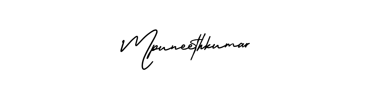How to make Mpuneethkumar signature? AmerikaSignatureDemo-Regular is a professional autograph style. Create handwritten signature for Mpuneethkumar name. Mpuneethkumar signature style 3 images and pictures png